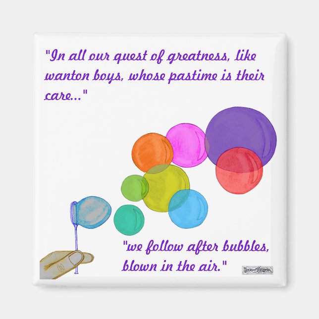 Blowing Bubbles (Rainbow) Magnet (Front)