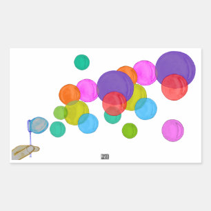 Blowing Bubbles (Rainbow) Sticker