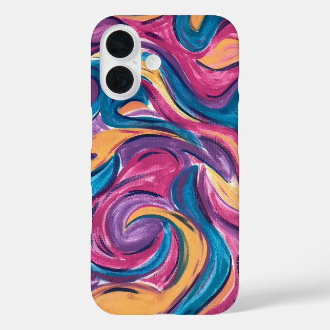 Blowing In The Wind-Hand Painted Abstract Art Case-Mate iPhone Case (Back)