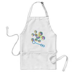 Blowing Rainbow Soap Bubbles Bubble Wand Standard Apron