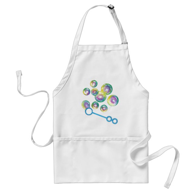Blowing Rainbow Soap Bubbles Bubble Wand Standard Apron (Front)