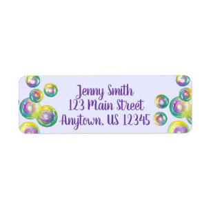 Blowing Rainbow Soap Bubbles Personalized Purple