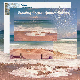 Blowing Rocks Jupiter FL Photographic Postcard