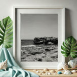 Blowing Rocks Jupiter Florida Beach Photography Photo Print<br><div class="desc">Bring the serene beauty of South Florida into your home with this stunning poster featuring captivating black and white beach photography. Shot at Blowing Rocks Preserve on Coral Cove Beach in Jupiter, Florida, this artwork beautifully captures the intricate details of the shoreline, offering a timeless and elegant addition to your...</div>