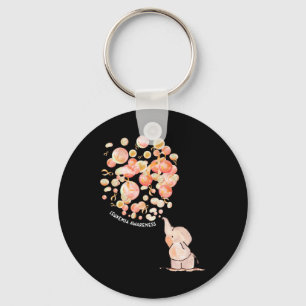 Blowing Up Orange Balloons Leukaemia Awareness Keychain