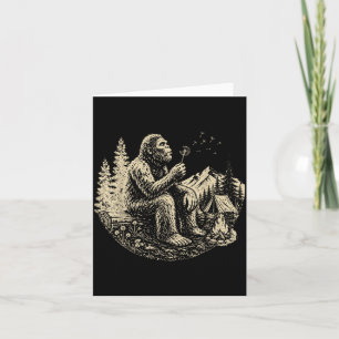 Blowing Wishes Funny Bigfoot Blowing Dandelion Card