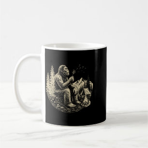 Blowing Wishes Funny Bigfoot Blowing Dandelion Coffee Mug