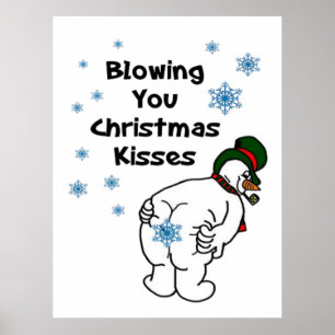 Blowing You Christmas Kisses Poster