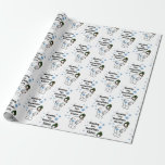 Blowing You Snowflake Kisses Wrapping Paper<br><div class="desc">A drawing of a cartoon snowman blowing snowflakes out of his butt with the words "Blowing You Snowflake Kisses".</div>