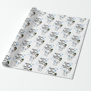 Blowing You Snowflake Kisses Wrapping Paper