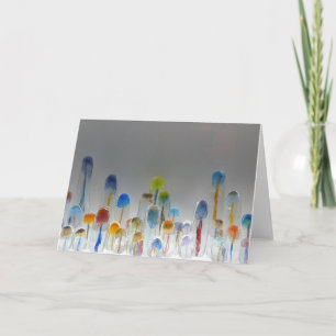 Blown Glass Jellyfish Blank Greeting Card