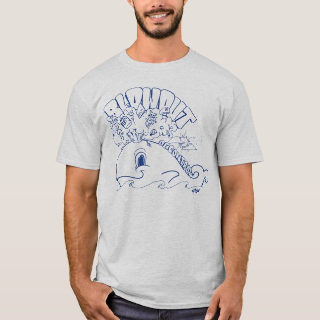 Blowout of Control Navy Ink Tee (Front)