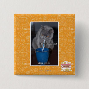 Blows Bubbles in ur milk 2 Inch Square Button