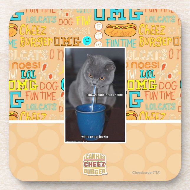 Blows Bubbles in ur milk Coaster (Front)