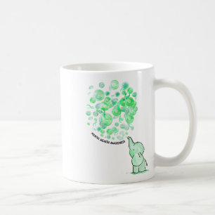 Blows Up Green Balloons Mental Health Awareness Coffee Mug