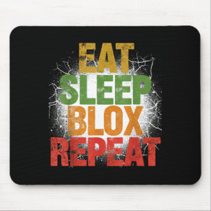 Blox Gaming _ Eat Sleep Blox Repeat _ Kids Gaming Mouse Pad