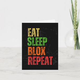 Blox Gaming Tee, Eat Sleep Blox Repeat, Kids Gamin Card