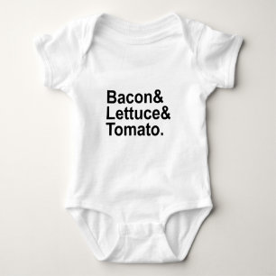 BLT Bacon Lettuce Tomato List String Baby Bodysuit