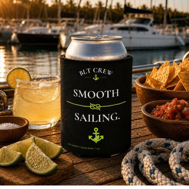 BLT Crew Smooth Sailing Nautical Design Can Cooler (Creator Uploaded)