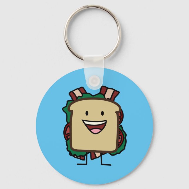 BLT Sandwich Bacon Lettuce and Tomato Foods Design Keychain (Front)