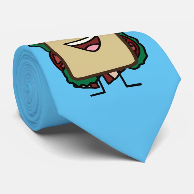 BLT Sandwich Bacon Lettuce and Tomato Foods Design Tie (Rolled)