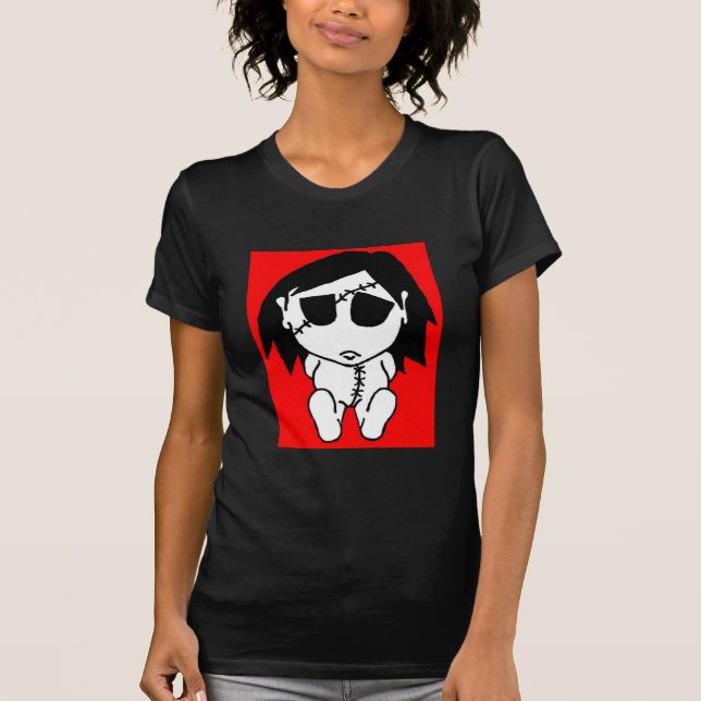 Blu emo customizable T Shirt (Front)