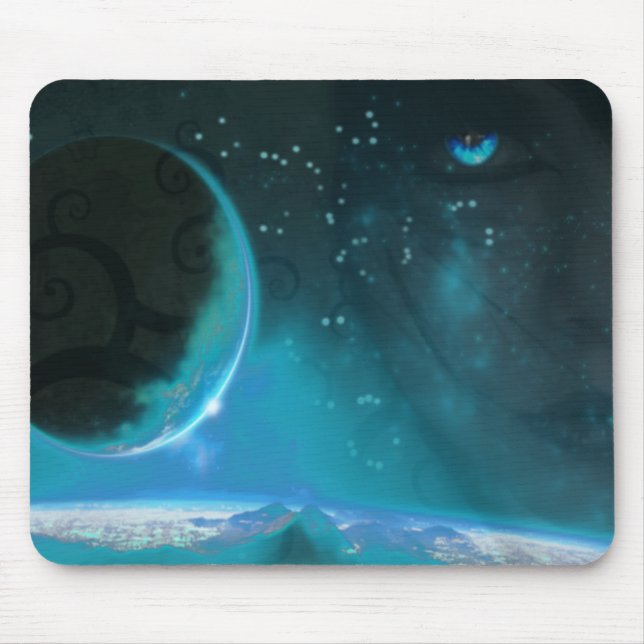 Blu Eyed World Mouse Pad (Front)
