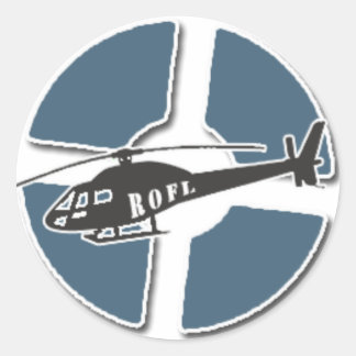 BLU RoFL Copter Sticker