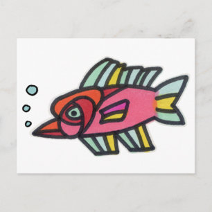 Blub Fish Pinknose Postcard