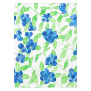 Bluberries watercolor pattern tablecloth