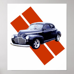 Blue 1941 Chevy Coupe Poster