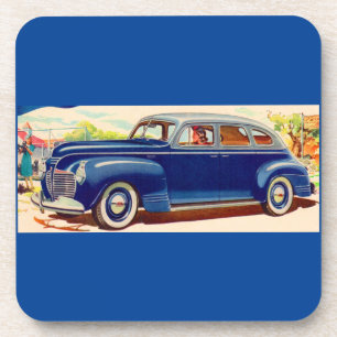 blue 1941 Plymouth Coaster