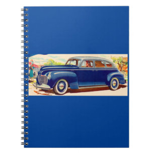 blue 1941 Plymouth Notebook