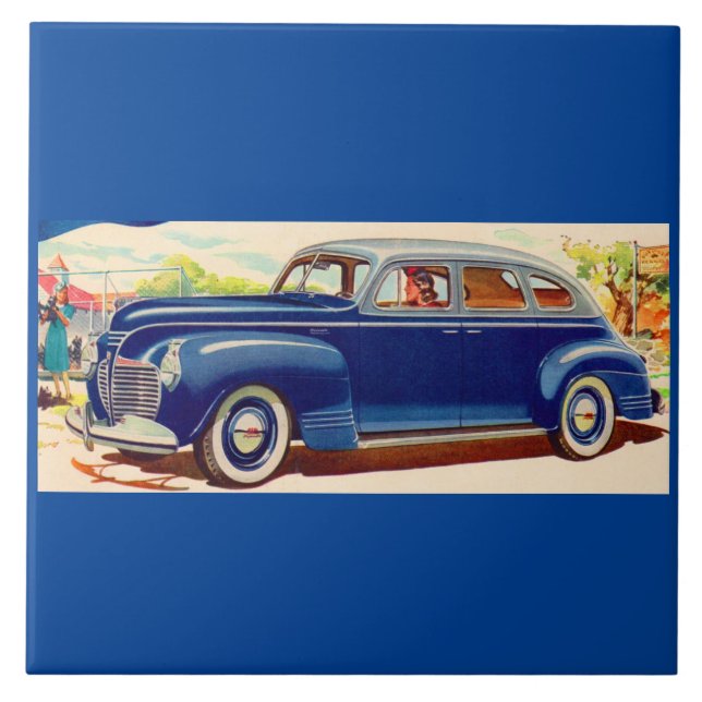 blue 1941 Plymouth Tile (Front)