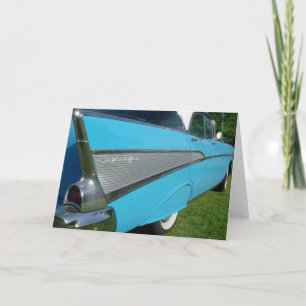 Blue 1957 Chevy Greeting Card