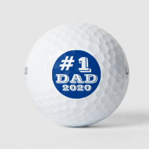Blue #1 Dad 2020 Number One Dad Custom Golf Balls