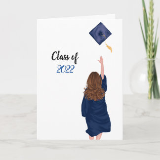 Blue 2022 Congratulations, Graduate Card - Female