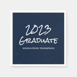 Blue 2023 Graduation Name  Napkin