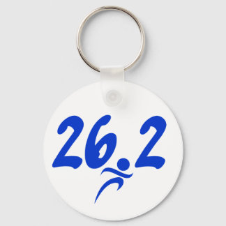 Blue 26.2 marathon keychain