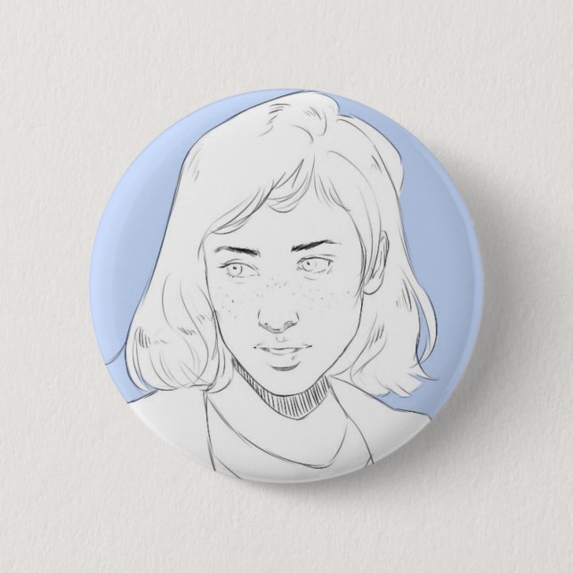 Blue 2 Inch Round Button (Front)