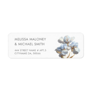 Blue 3D Flowers Stylized Lilies Wedding