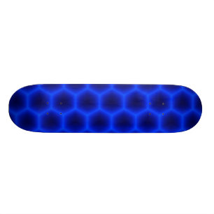Blue 3D Honeycomb Skateboard