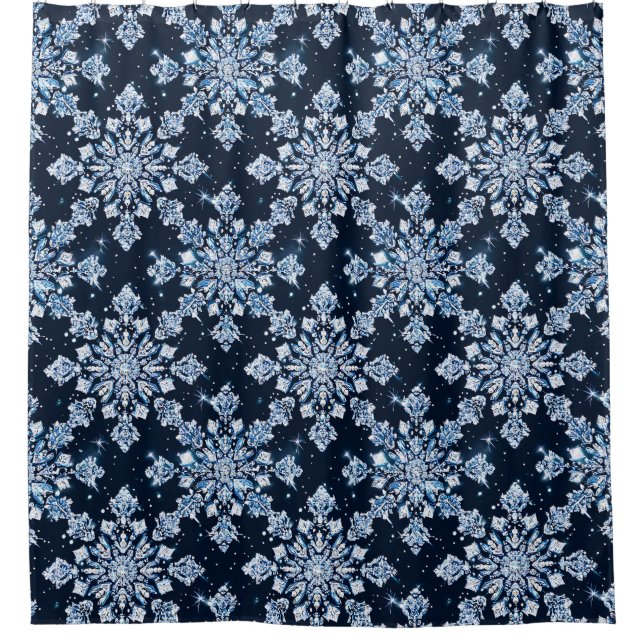 Blue 3d snowflakes (Front)