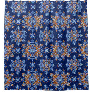 Blue 3d snowflakes