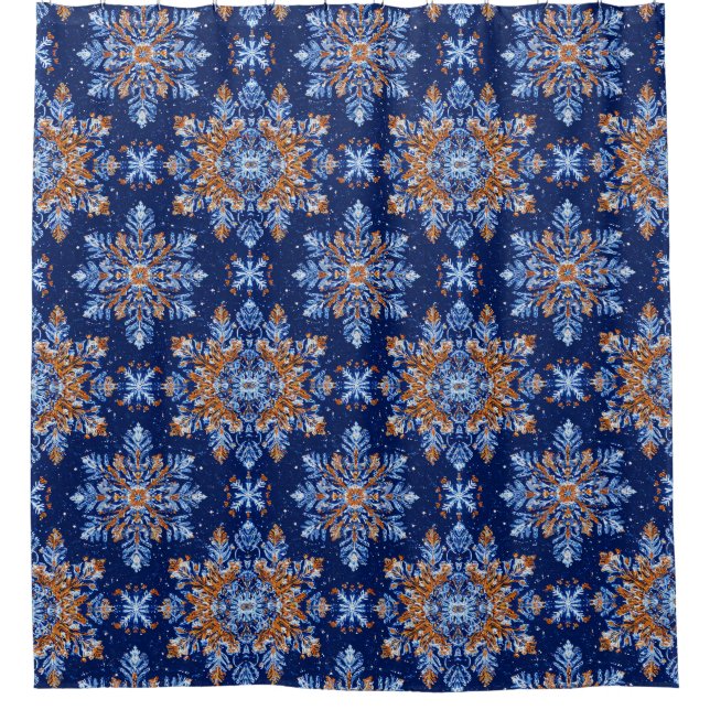 Blue 3d snowflakes (Front)