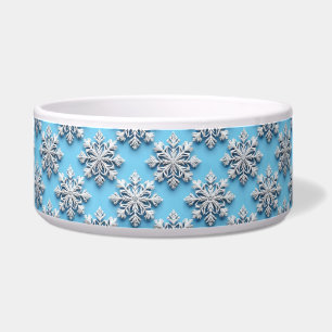 Blue 3d snowflakes