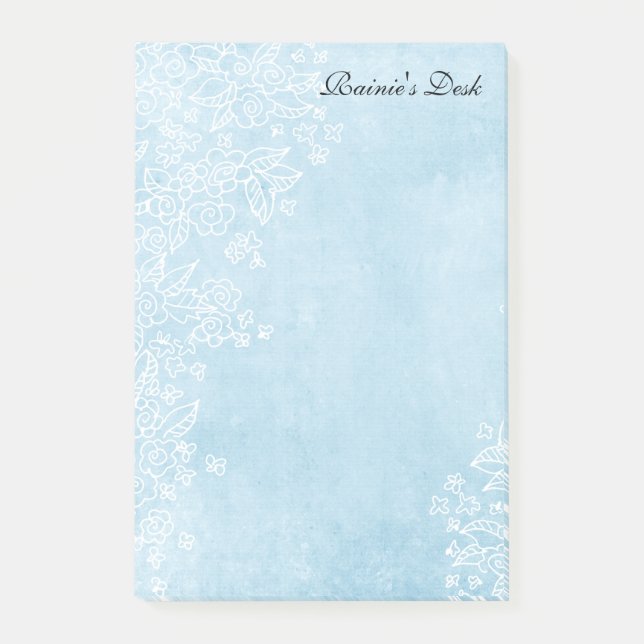 Blue 4x6" Post It Notes (Front)