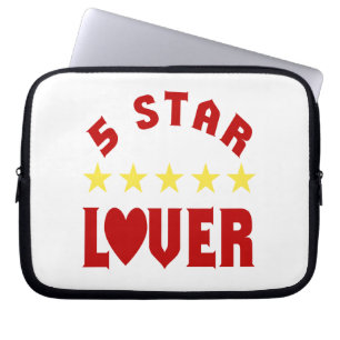 Blue 5 Star Lover Laptop Sleeve