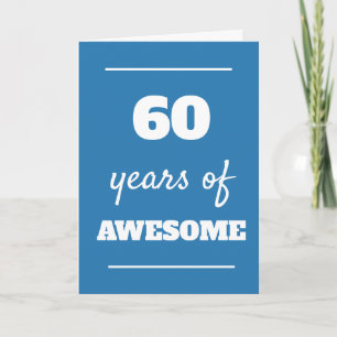 Blue 60th Birthday Card