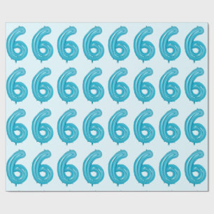 Blue 6 Balloon Wrapping Paper